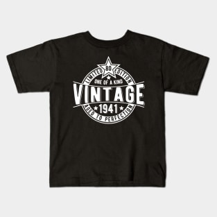 1941 80th big milestone birthday vintage gift Kids T-Shirt